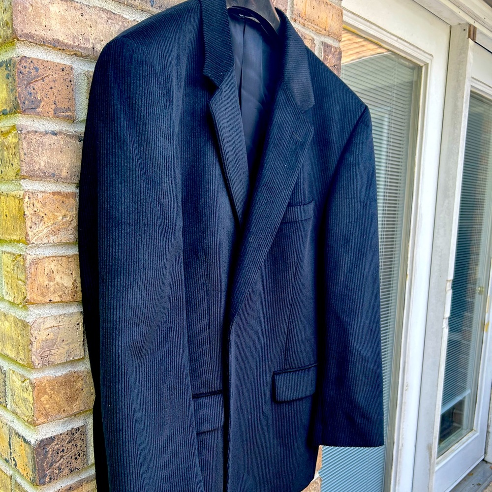 Black Corduroy Men’s Blazer 48R